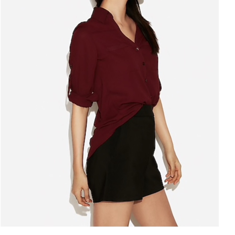 Express Portofino Slim Fit Blouse
